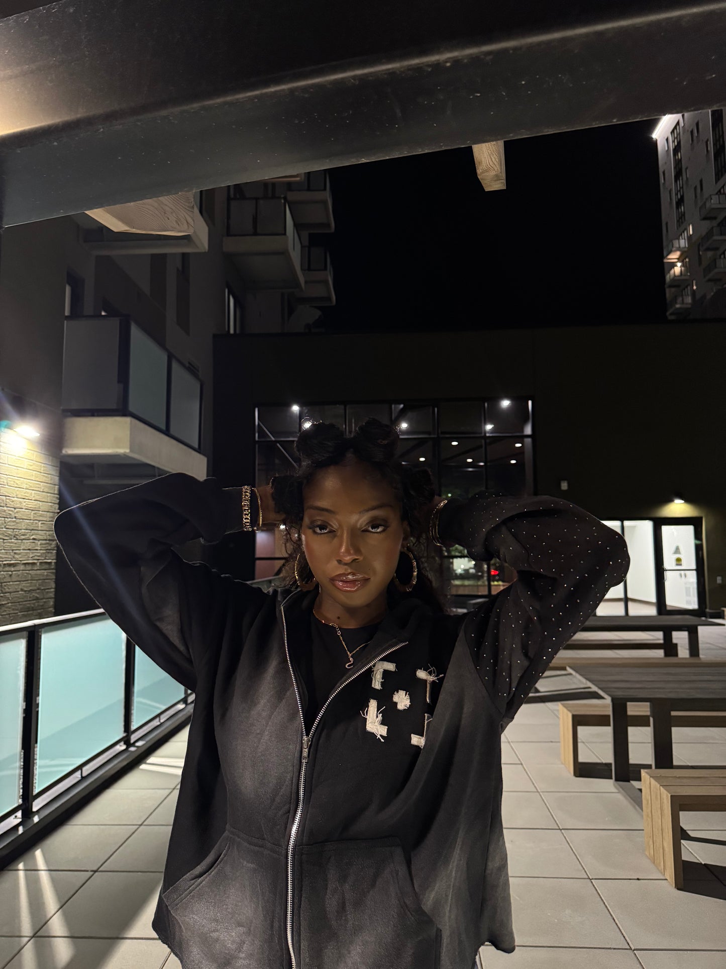 PRTCL Rhinestone Hoodie